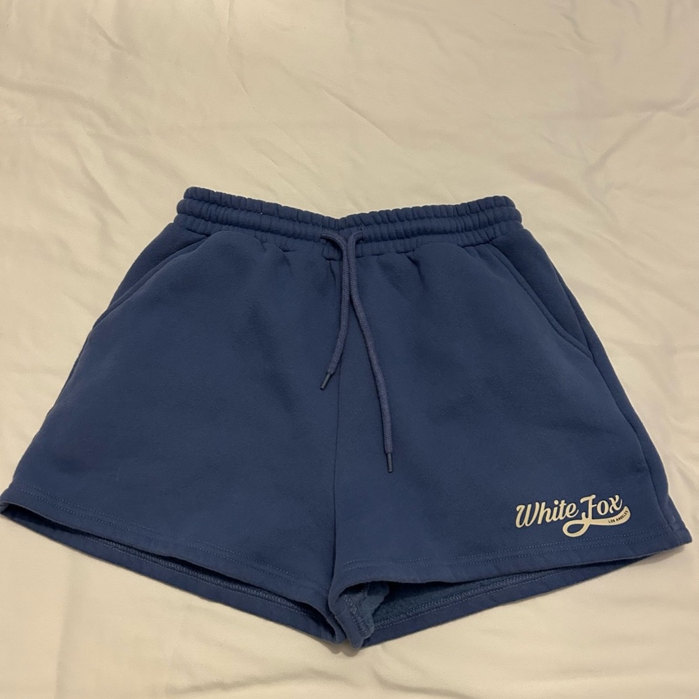 White Fox Blue Sweatshorts